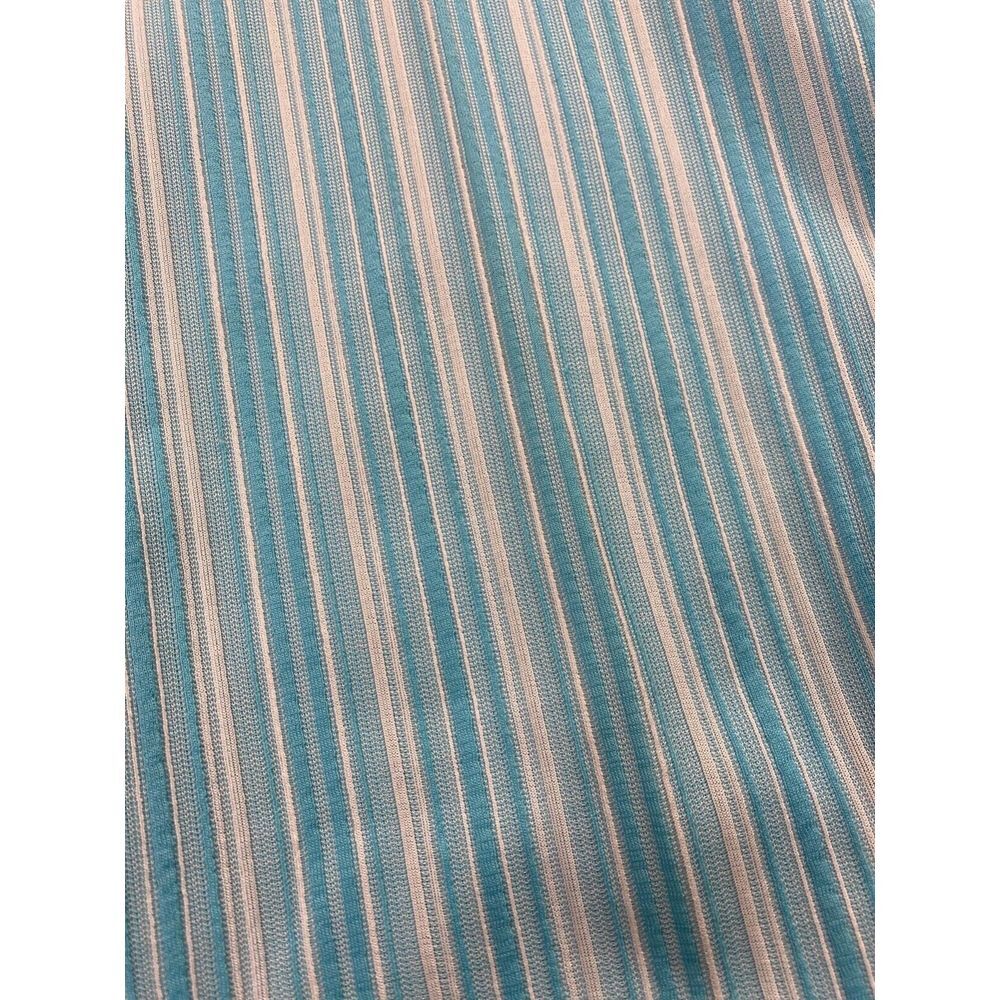 70s Vtg Psychedelic Boho Striped Pants Flare 27"x29" Lagenlook Disco Blue - Picture 3 of 7